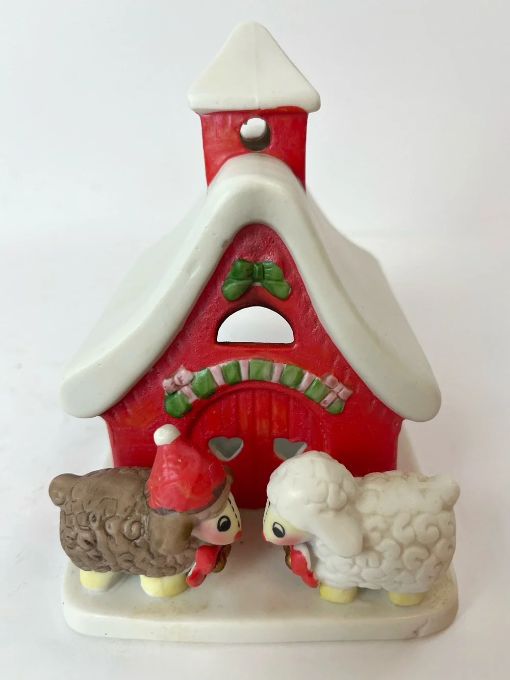 PARTYLITE FESTIVE SHEEP TEALITE HOUSE